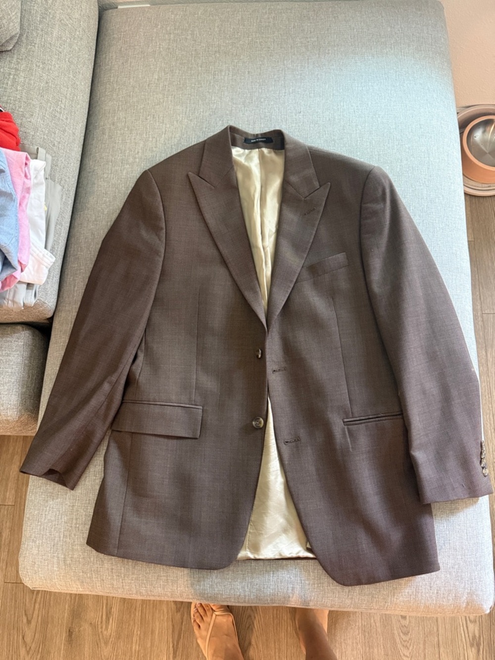 Men's Brown Blazer - Classic Single-Breasted Jacket